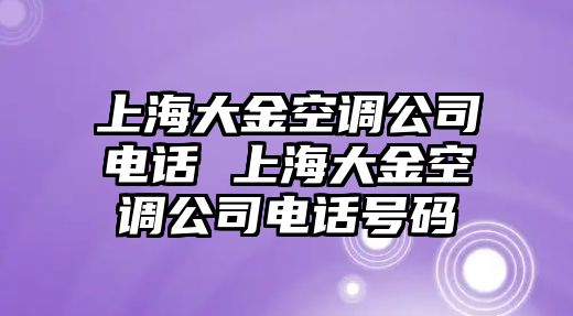 上海大金空調(diào)公司電話 上海大金空調(diào)公司電話號碼