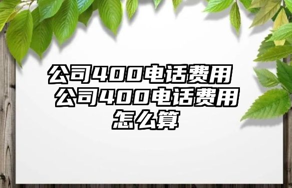 公司400電話費用 公司400電話費用怎么算