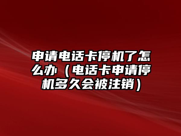 申請電話卡停機(jī)了怎么辦（電話卡申請停機(jī)多久會被注銷）