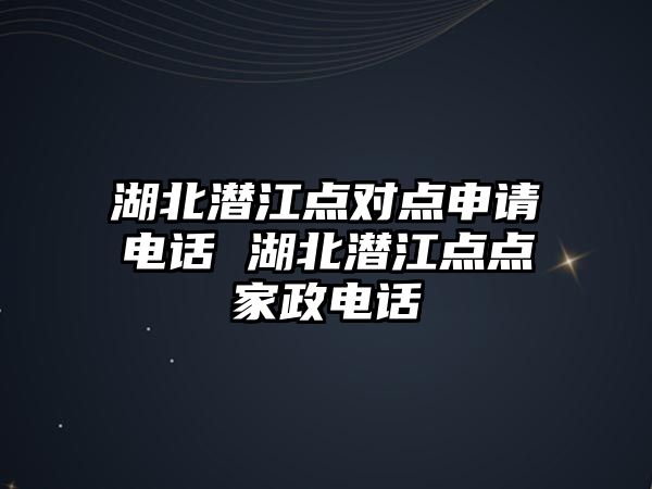 湖北潛江點對點申請電話 湖北潛江點點家政電話