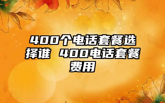 400個電話套餐選擇誰 400電話套餐費(fèi)用