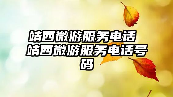 靖西微游服務(wù)電話 靖西微游服務(wù)電話號碼