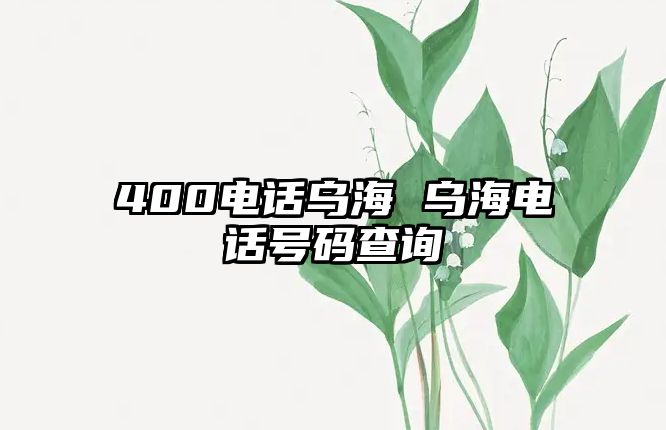 400電話烏海 烏海電話號(hào)碼查詢