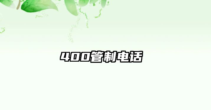 400管制電話 