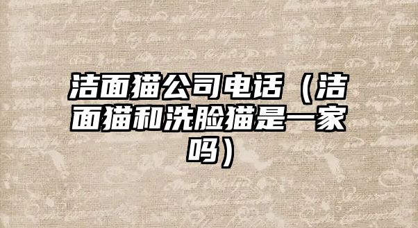 潔面貓公司電話（潔面貓和洗臉貓是一家嗎）