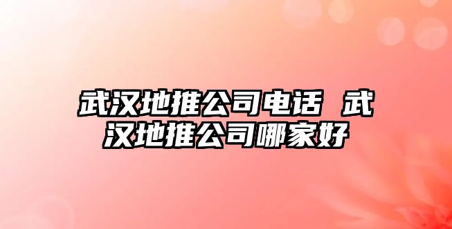 武漢地推公司電話 武漢地推公司哪家好