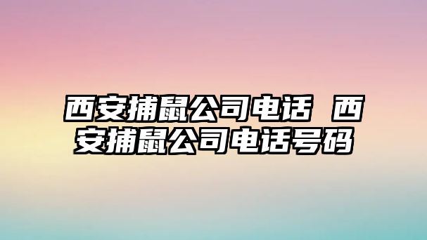 西安捕鼠公司電話 西安捕鼠公司電話號碼