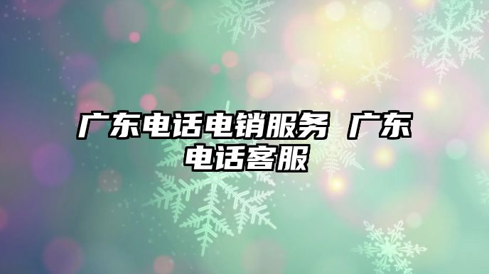 廣東電話電銷服務 廣東電話客服