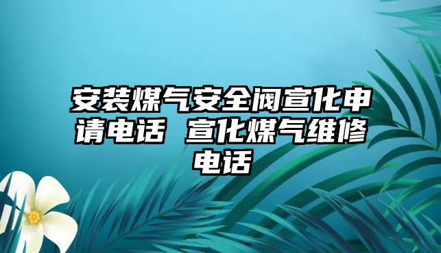 安裝煤氣安全閥宣化申請電話 宣化煤氣維修電話