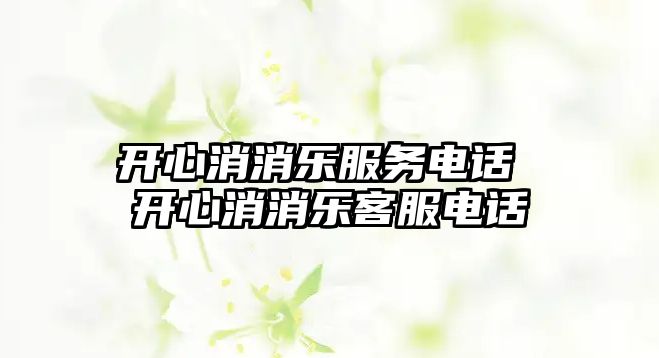 開心消消樂(lè)服務(wù)電話 開心消消樂(lè)客服電話