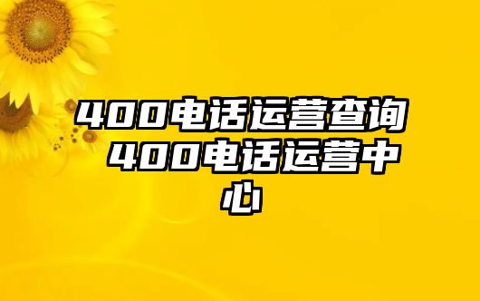 400電話運(yùn)營查詢 400電話運(yùn)營中心