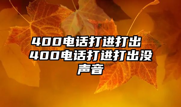 400電話打進(jìn)打出 400電話打進(jìn)打出沒聲音